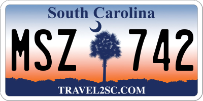 SC license plate MSZ742