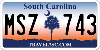 SC license plate MSZ743
