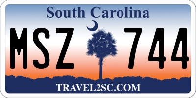 SC license plate MSZ744