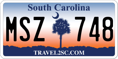 SC license plate MSZ748