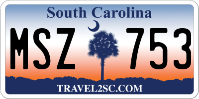 SC license plate MSZ753