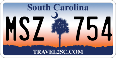 SC license plate MSZ754