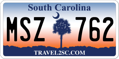 SC license plate MSZ762