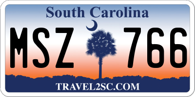 SC license plate MSZ766