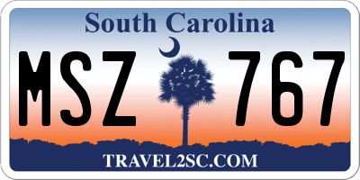 SC license plate MSZ767