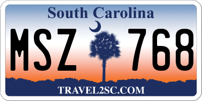 SC license plate MSZ768