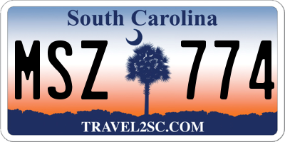 SC license plate MSZ774