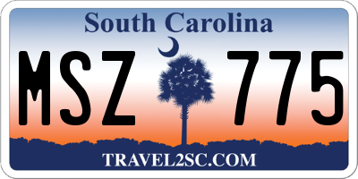 SC license plate MSZ775
