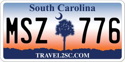 SC license plate MSZ776