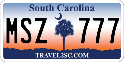 SC license plate MSZ777