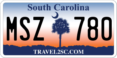 SC license plate MSZ780