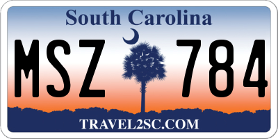 SC license plate MSZ784
