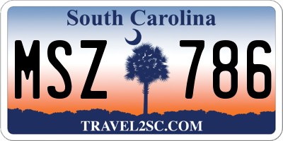 SC license plate MSZ786