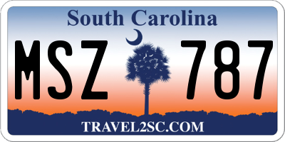 SC license plate MSZ787