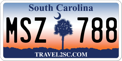 SC license plate MSZ788