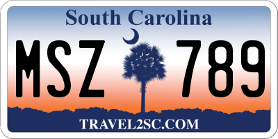 SC license plate MSZ789