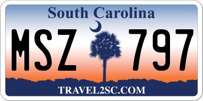 SC license plate MSZ797