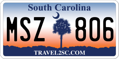 SC license plate MSZ806