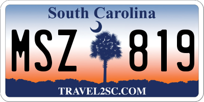 SC license plate MSZ819