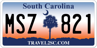 SC license plate MSZ821