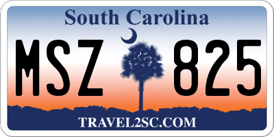 SC license plate MSZ825