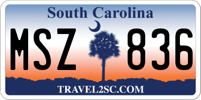 SC license plate MSZ836