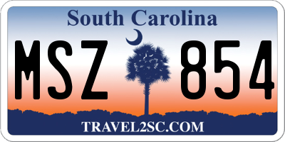 SC license plate MSZ854