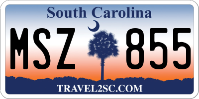SC license plate MSZ855