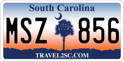 SC license plate MSZ856