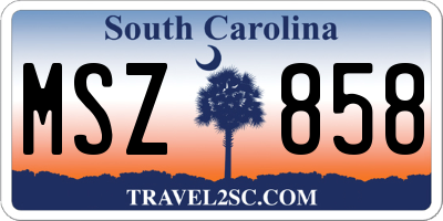 SC license plate MSZ858