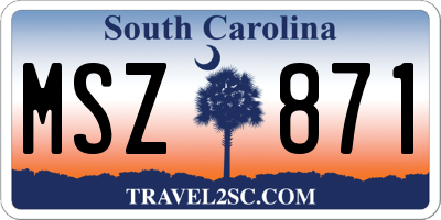 SC license plate MSZ871