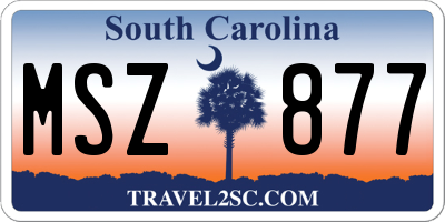 SC license plate MSZ877