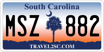 SC license plate MSZ882