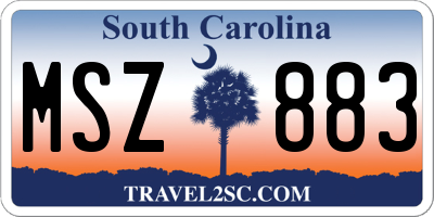 SC license plate MSZ883