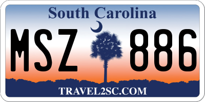SC license plate MSZ886