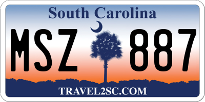 SC license plate MSZ887