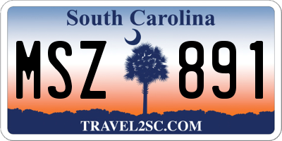 SC license plate MSZ891