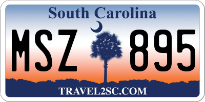 SC license plate MSZ895
