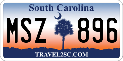 SC license plate MSZ896