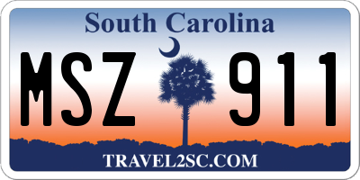 SC license plate MSZ911
