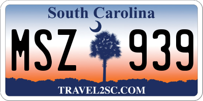 SC license plate MSZ939