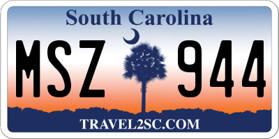 SC license plate MSZ944