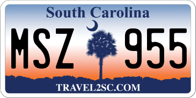 SC license plate MSZ955