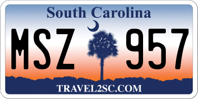 SC license plate MSZ957