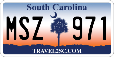 SC license plate MSZ971