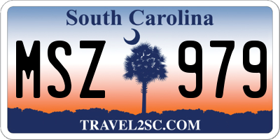 SC license plate MSZ979