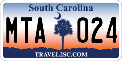 SC license plate MTA024
