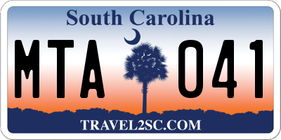 SC license plate MTA041