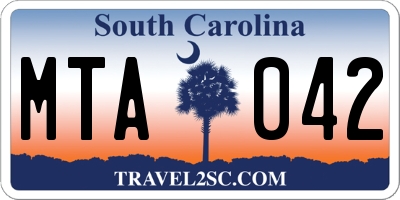 SC license plate MTA042