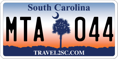 SC license plate MTA044